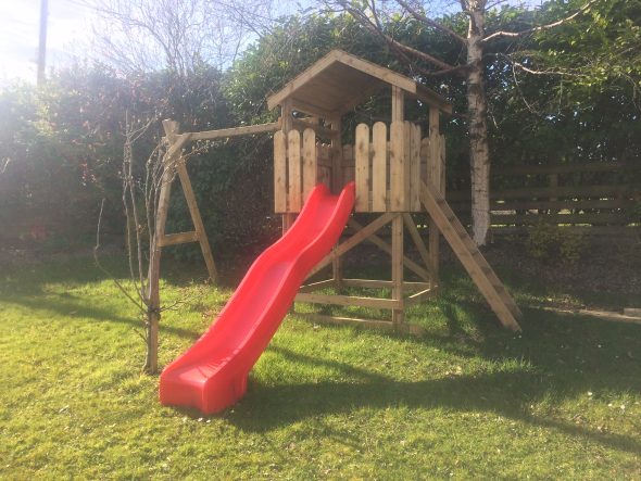 Play Tower with slide and swings