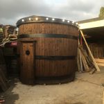 Wooden Barrel Bar