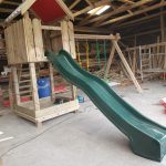 Play centre with swing slide & cover