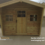 garden shed overhanging roof